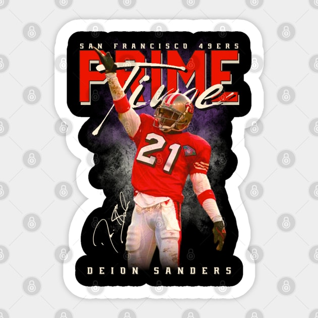 Deion Sanders - San Francisco 49ers Original Aesthetic Tribute 〶 Sticker by Terahertz'Cloth